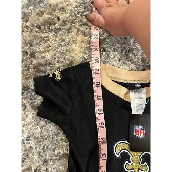 New Orleans Saints Girls 2T‎ Toddler Tutu Tailgate Game Day V Neck Costume Black - Picture 8 of 10
